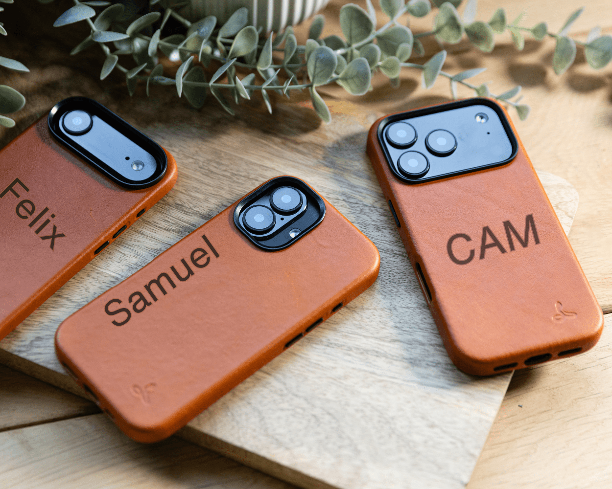 Personalised Slim Leather iPhone Case