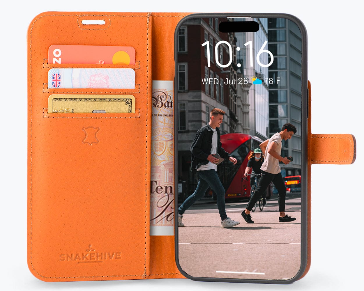 Iphone 15 Plus Leather Wallet Case - Snakehive UK