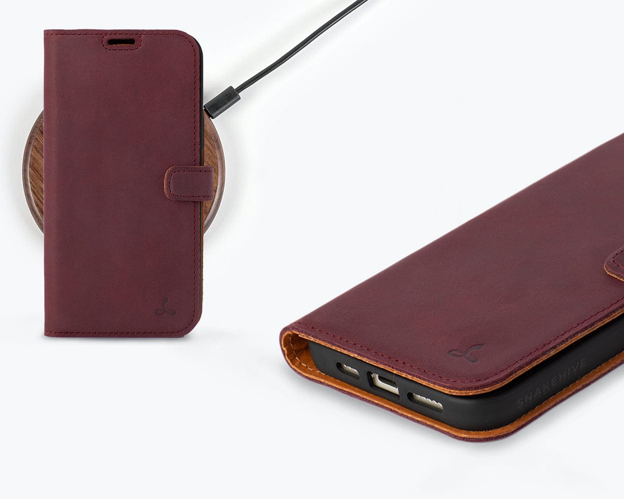 Iphone 15 Plus Leather Wallet Case - Snakehive UK