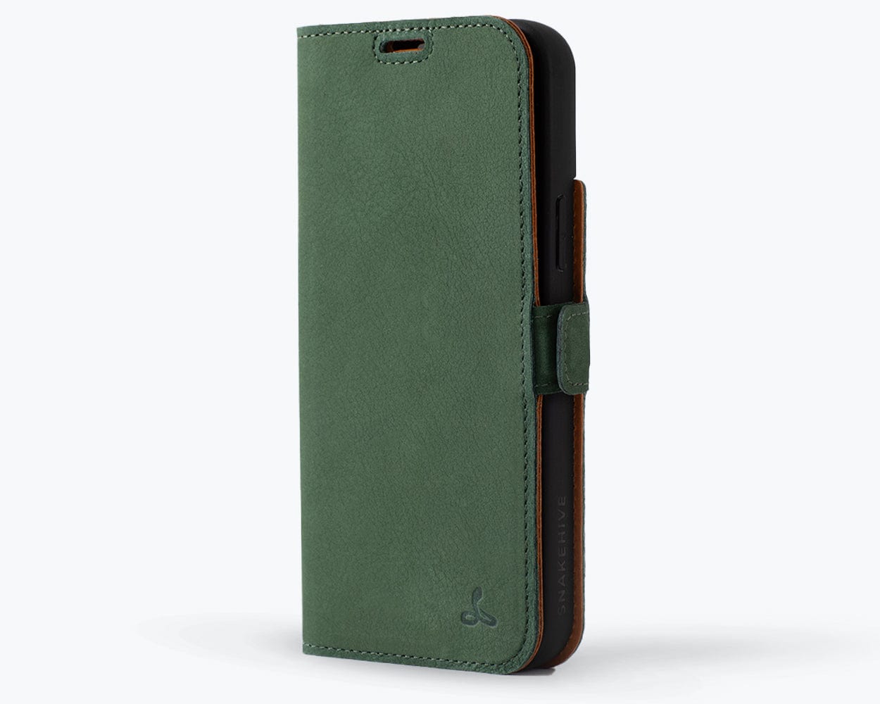 Apple Iphone 15 Plus Vintage Leather Wallet Slim Clasp - Snakehive UK