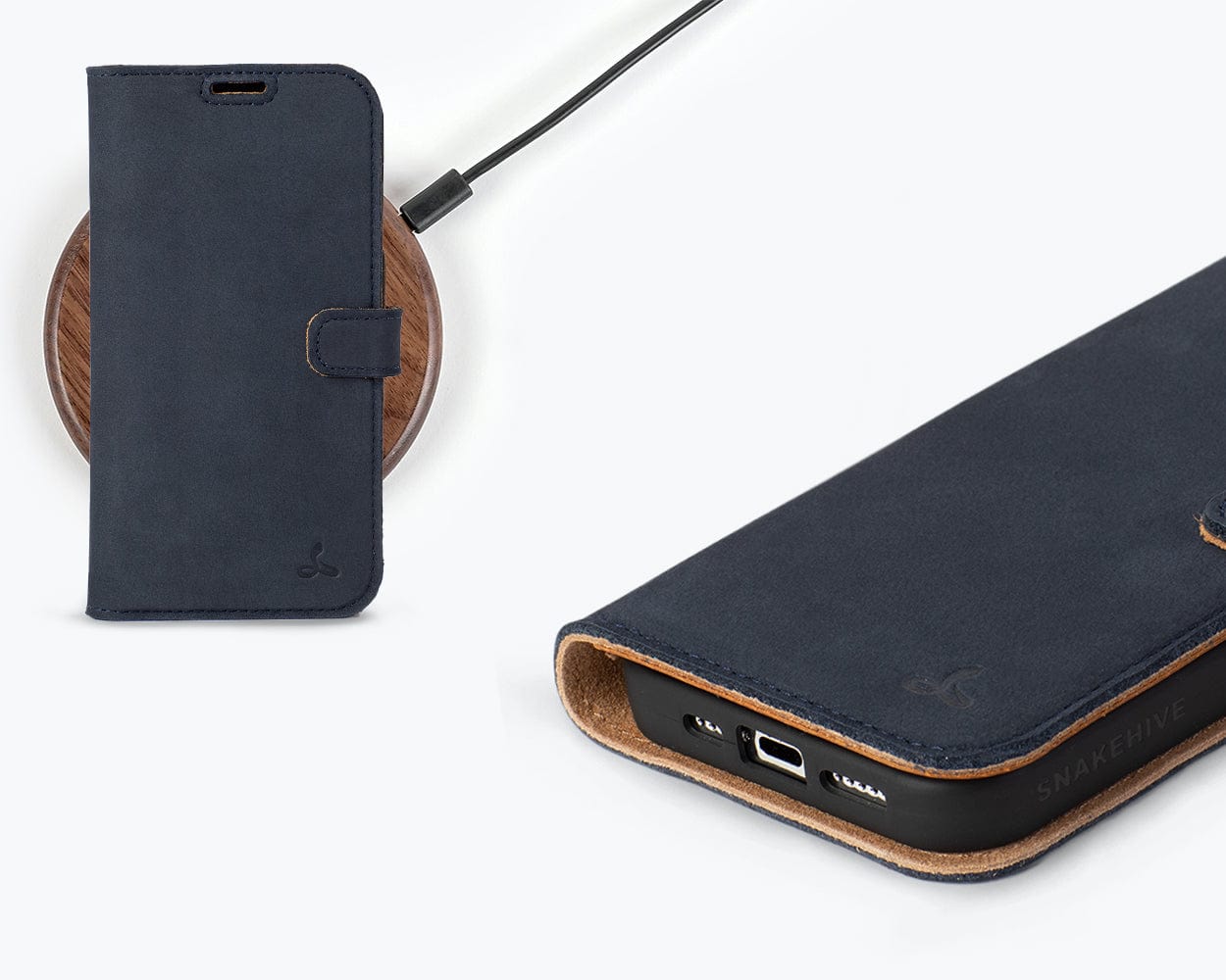 Iphone 15 Pro Leather Wallet Case - Snakehive UK