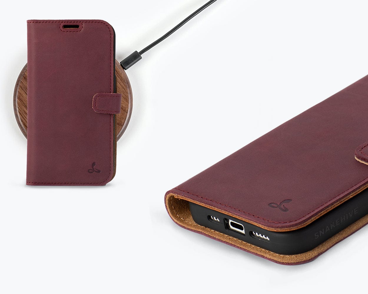 Iphone 15 Pro Leather Wallet Case - Snakehive UK