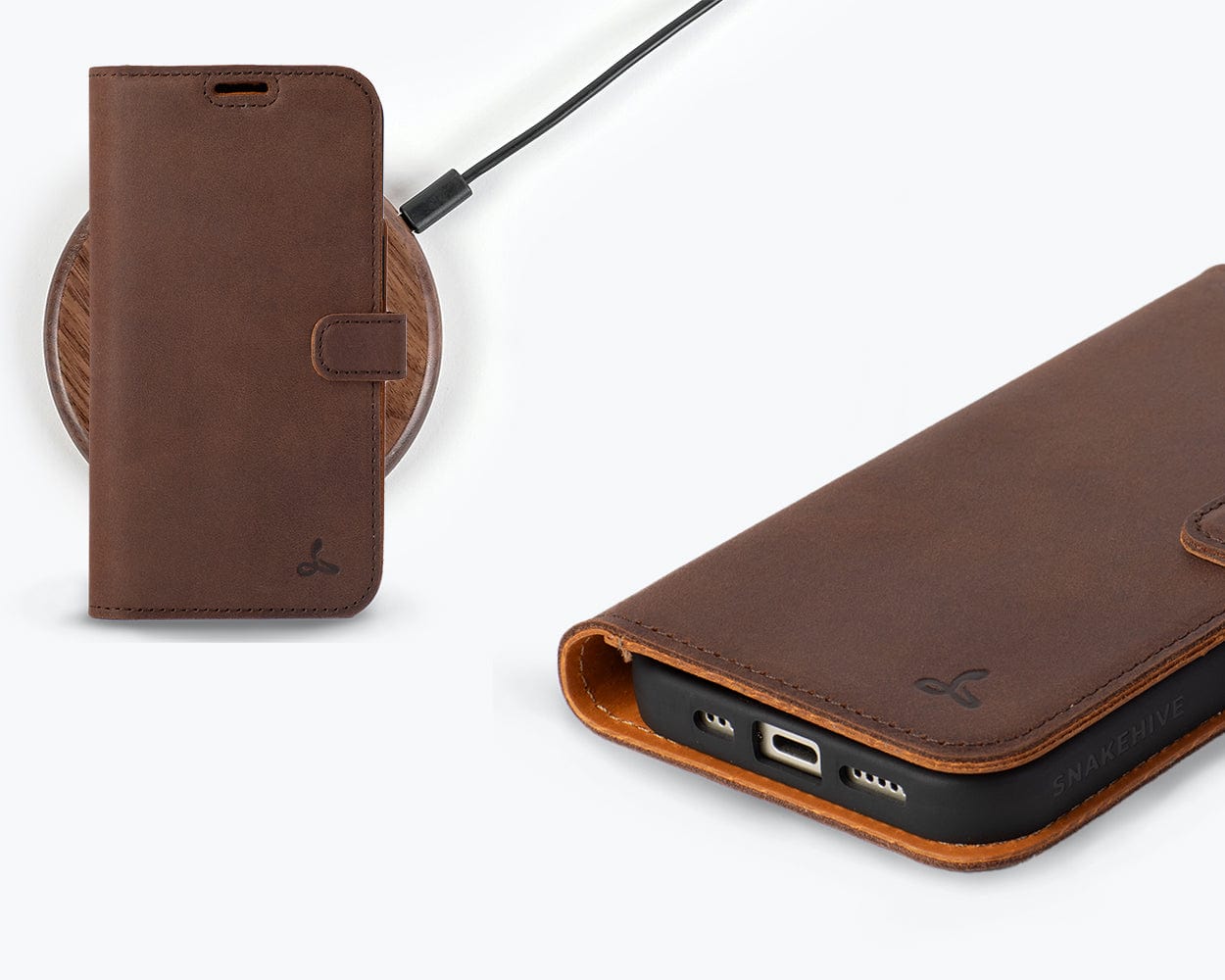 Iphone 15 Leather Wallet Case - Snakehive UK