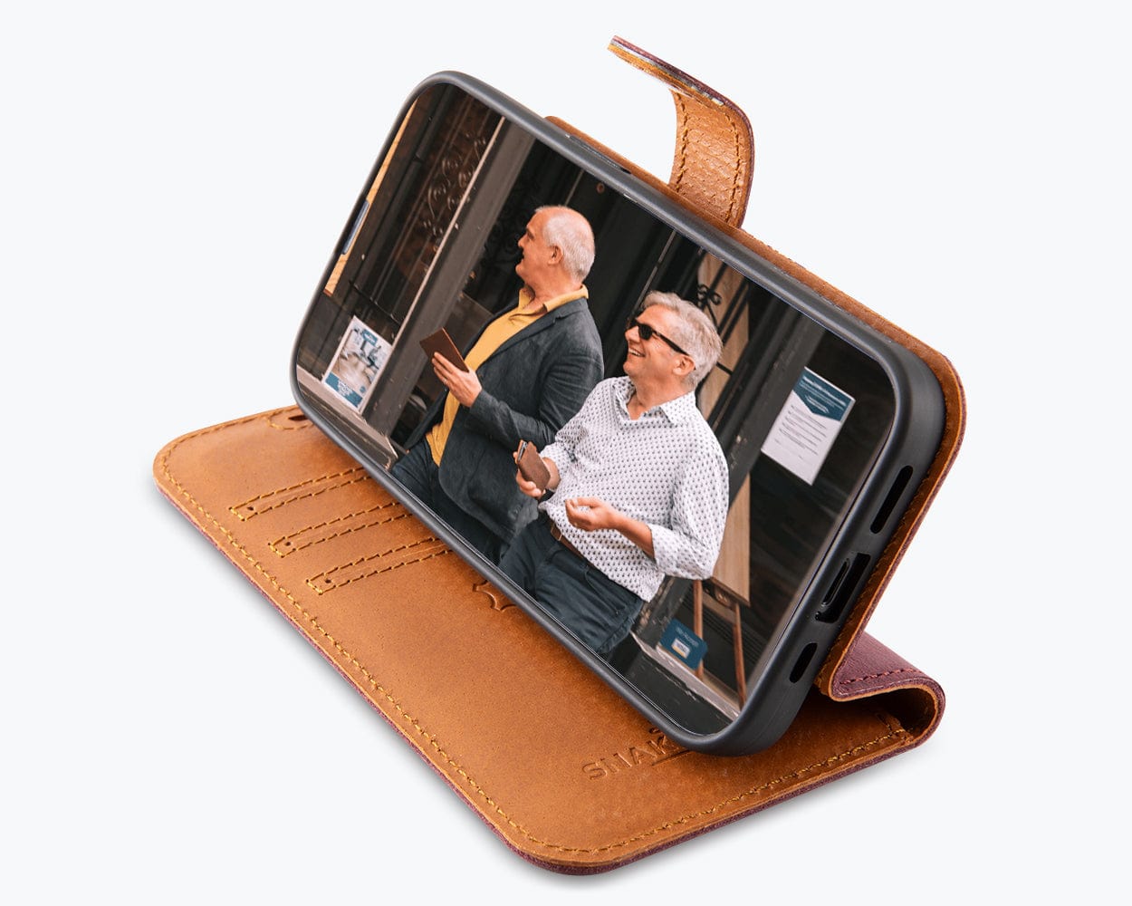 Apple iPhone 16e - Vintage Leather Wallet Phone Case