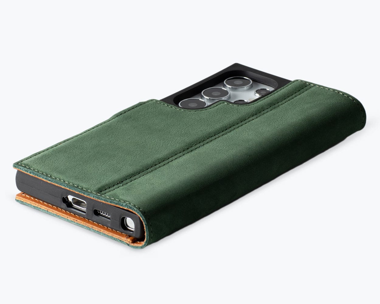 Samsung Galaxy S24 Ultra Vintage Leather Wallet Side Clasp - Snakehive UK