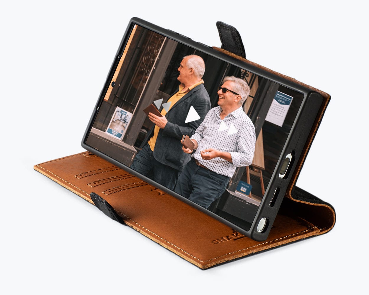 Samsung Galaxy S24 Ultra Vintage Leather Wallet Side Clasp - Snakehive UK