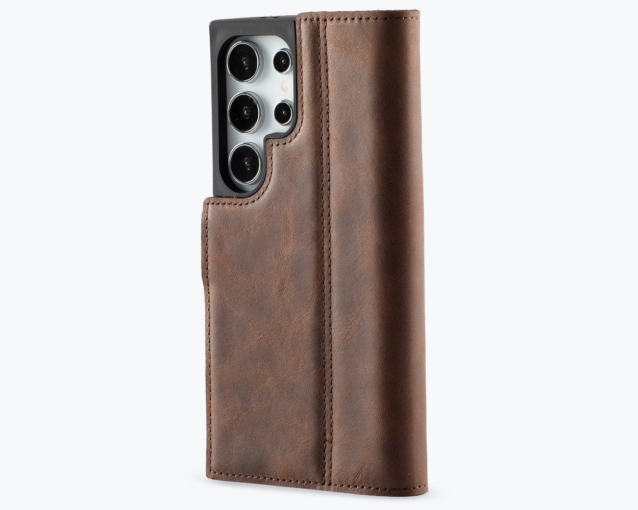 Samsung Galaxy S24 Ultra Vintage Leather Wallet Side Clasp - Snakehive UK