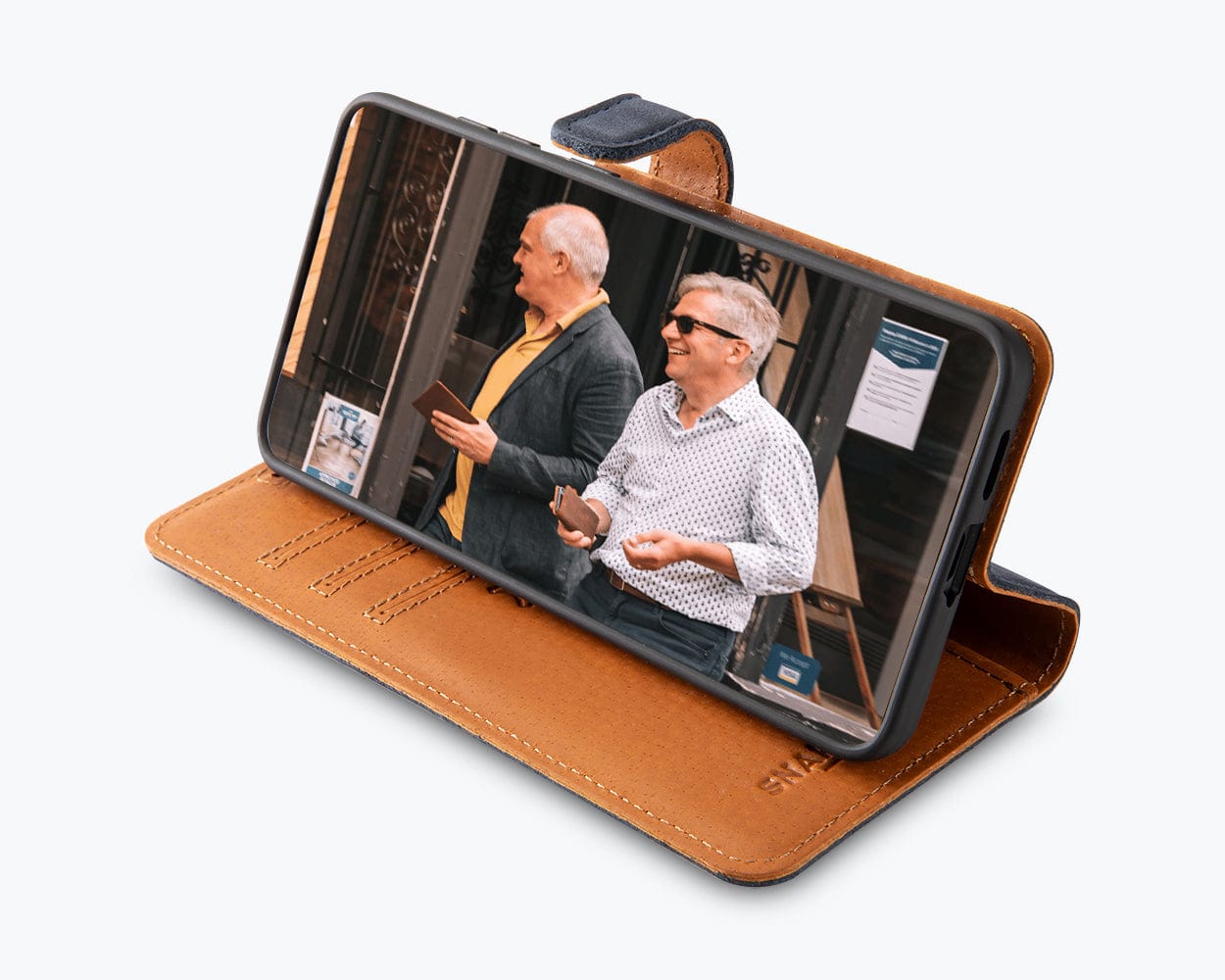 Samsung Galaxy S25 Edge - Vintage Leather Wallet Phone Case