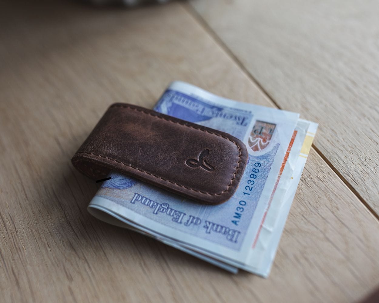 Vintage Leather Money Clasp - Snakehive UK