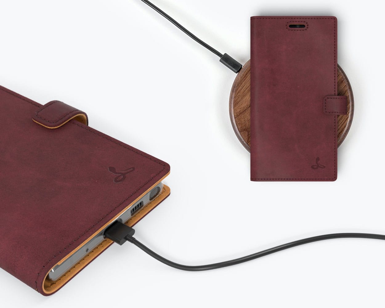 Samsung Galaxy Note 10 - Vintage Leather Wallet (Almost Perfect) Plum Samsung Galaxy Note 10 - Snakehive UK