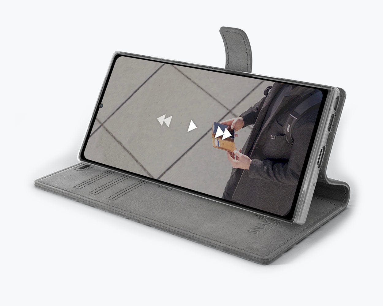 Samsung Galaxy Note 20 - Vintage Leather Wallet (Almost Perfect) Grey Samsung Galaxy Note 25 - Snakehive UK