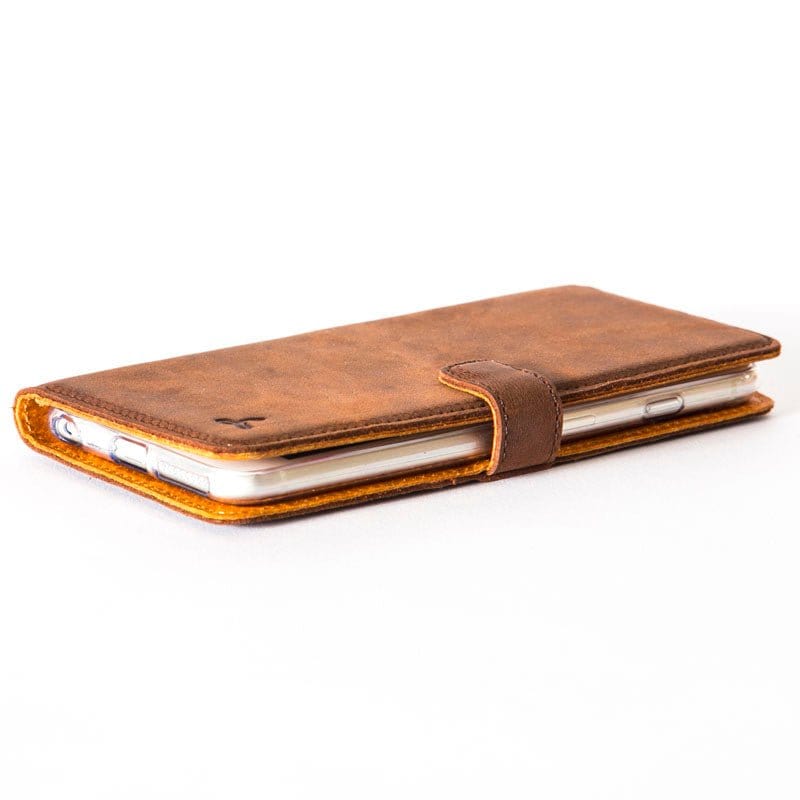 Vintage Leather Wallet - Apple iPhone 6/6S Plus Black Apple iPhone 6 Plus - Snakehive UK