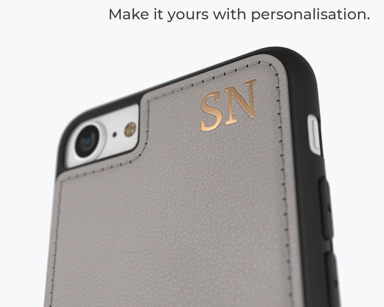 Apple iPhone SE 2022 / 2020 / 8 / 7 - Metro Leather Case Pebble Grey - Snakehive UK