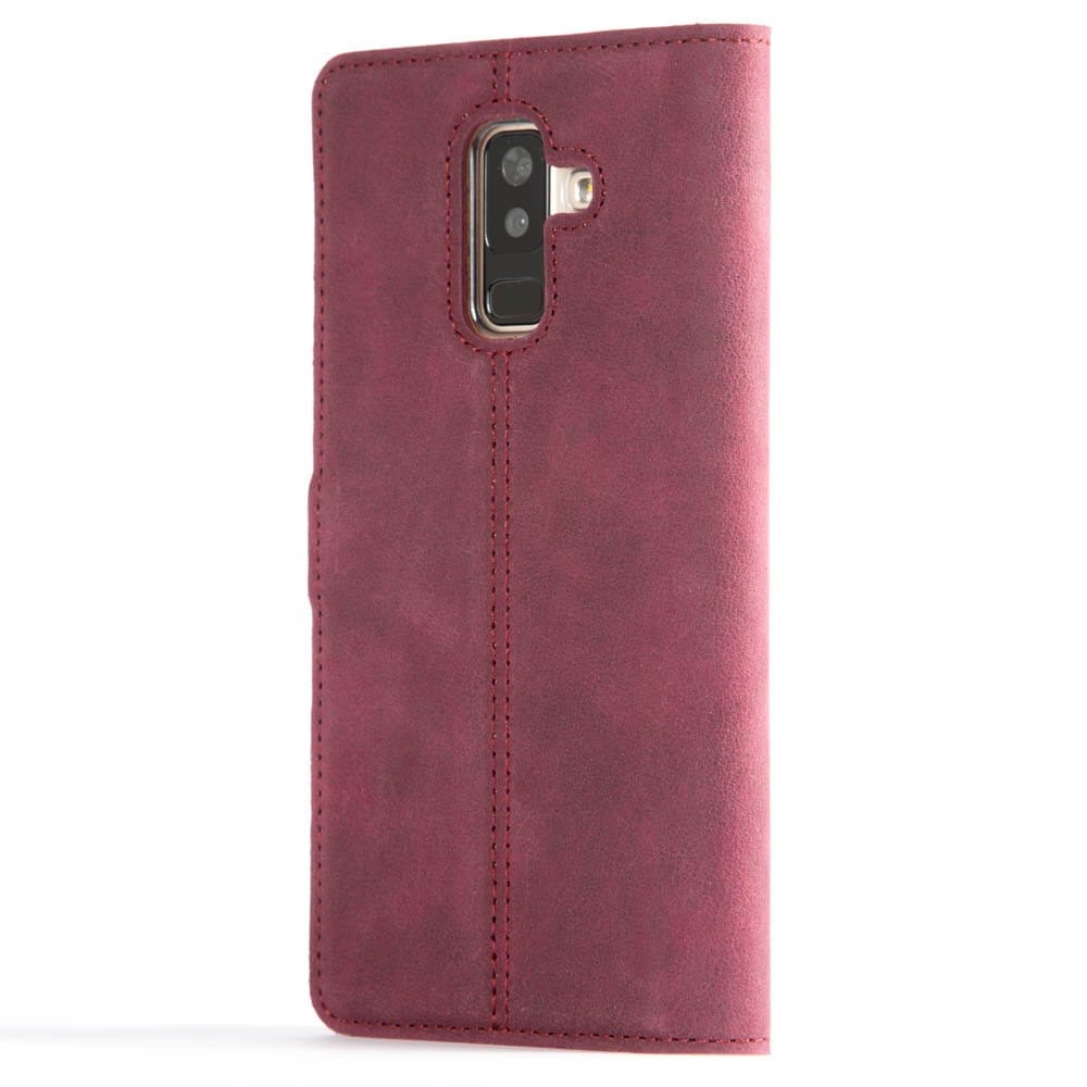 Vintage Leather Wallet - Samsung Galaxy A6 Plus (2018) Plum Samsung Galaxy A6 Plus (2018) - Snakehive UK