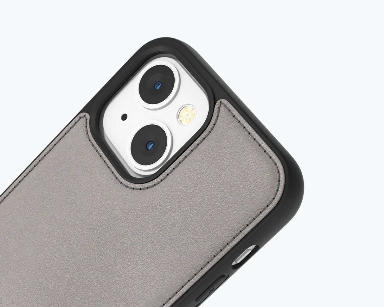 Apple iPhone 13 - Metro Leather Case Pebble Grey Apple iPhone 13 - Snakehive UK