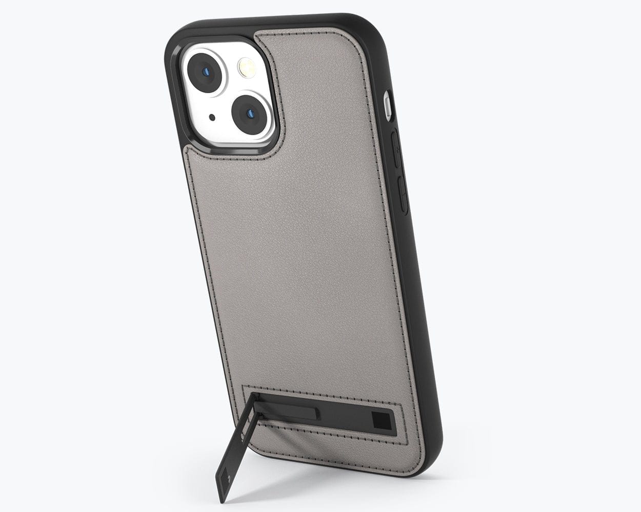 Apple iPhone 13 - Metro Leather Case Pebble Grey Apple iPhone 13 - Snakehive UK