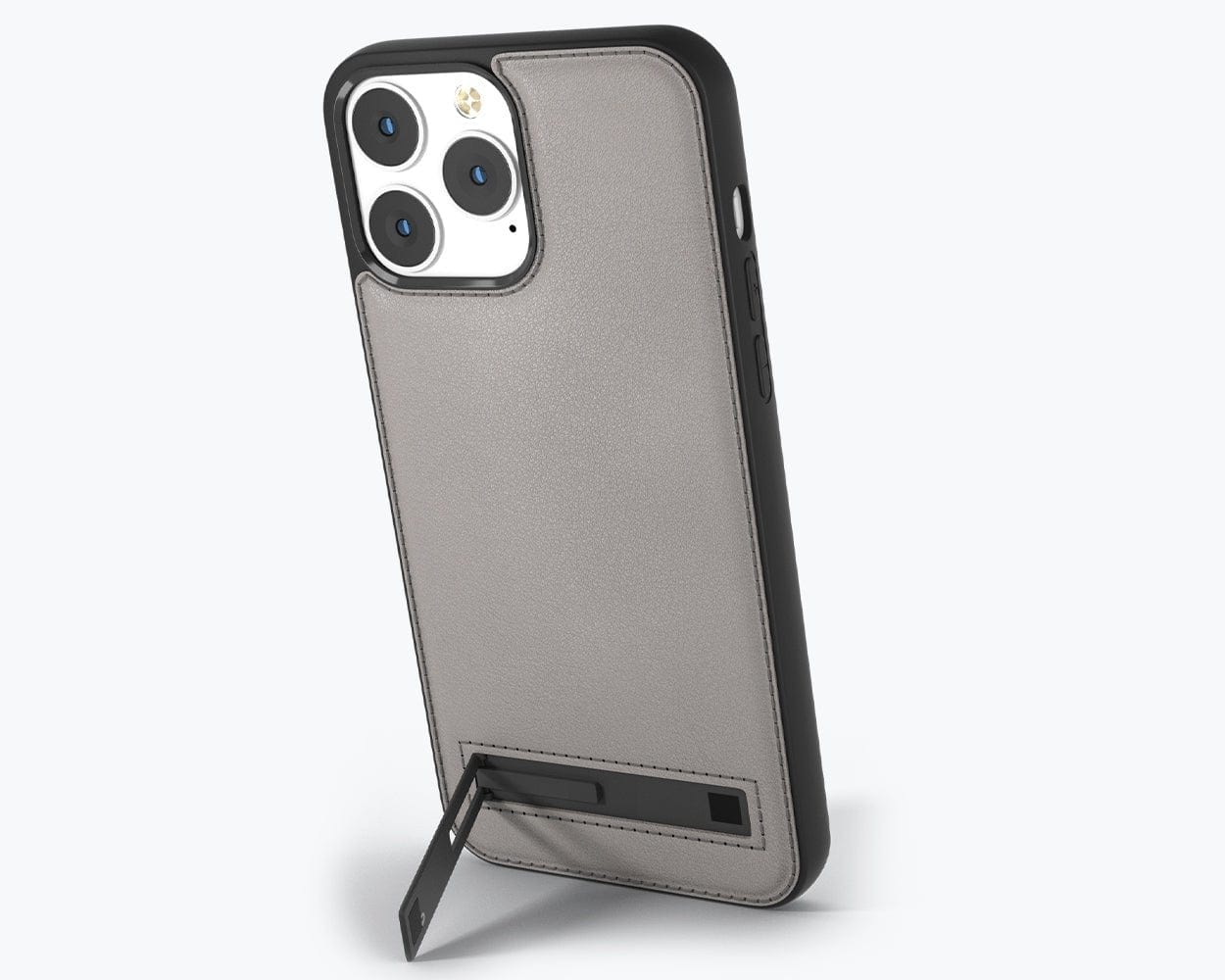 Apple iPhone 13 Pro Max - Metro Leather Case Pebble Grey Apple iPhone 13 Pro Max - Snakehive UK
