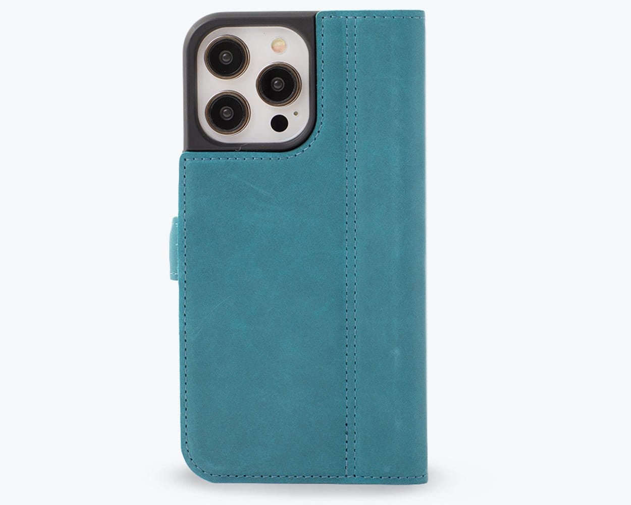 Apple iPhone 14 Pro Max - Vintage Leather Wallet (Side Clasp) Teal Apple iPhone 14 Pro Max - Snakehive UK