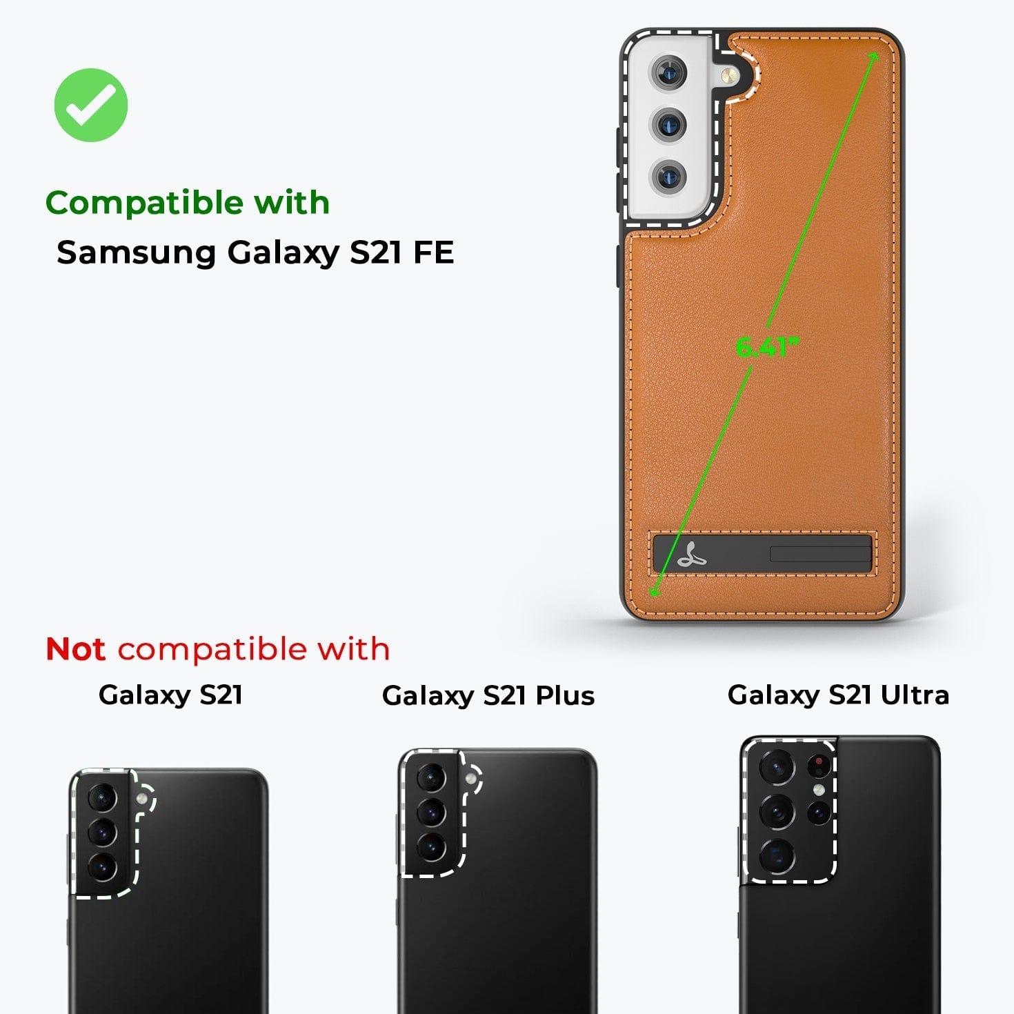 Samsung Galaxy S21 FE - Metro Leather Case Pebble Grey Samsung Galaxy S21FE - Snakehive UK