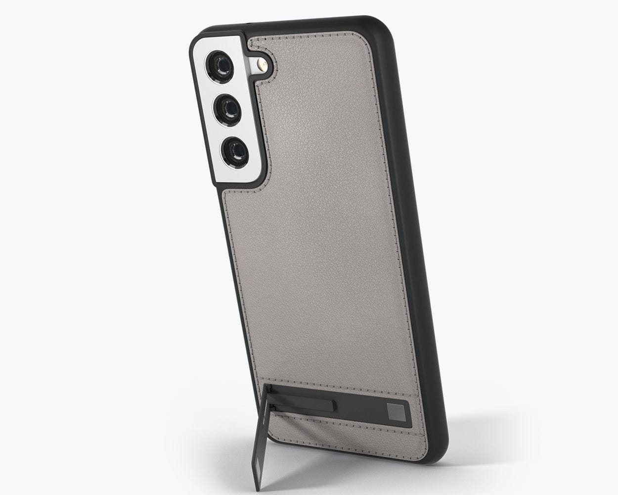 Samsung Galaxy S23 - Metro Leather Case Pebble Grey Samsung Galaxy S23 - Snakehive UK