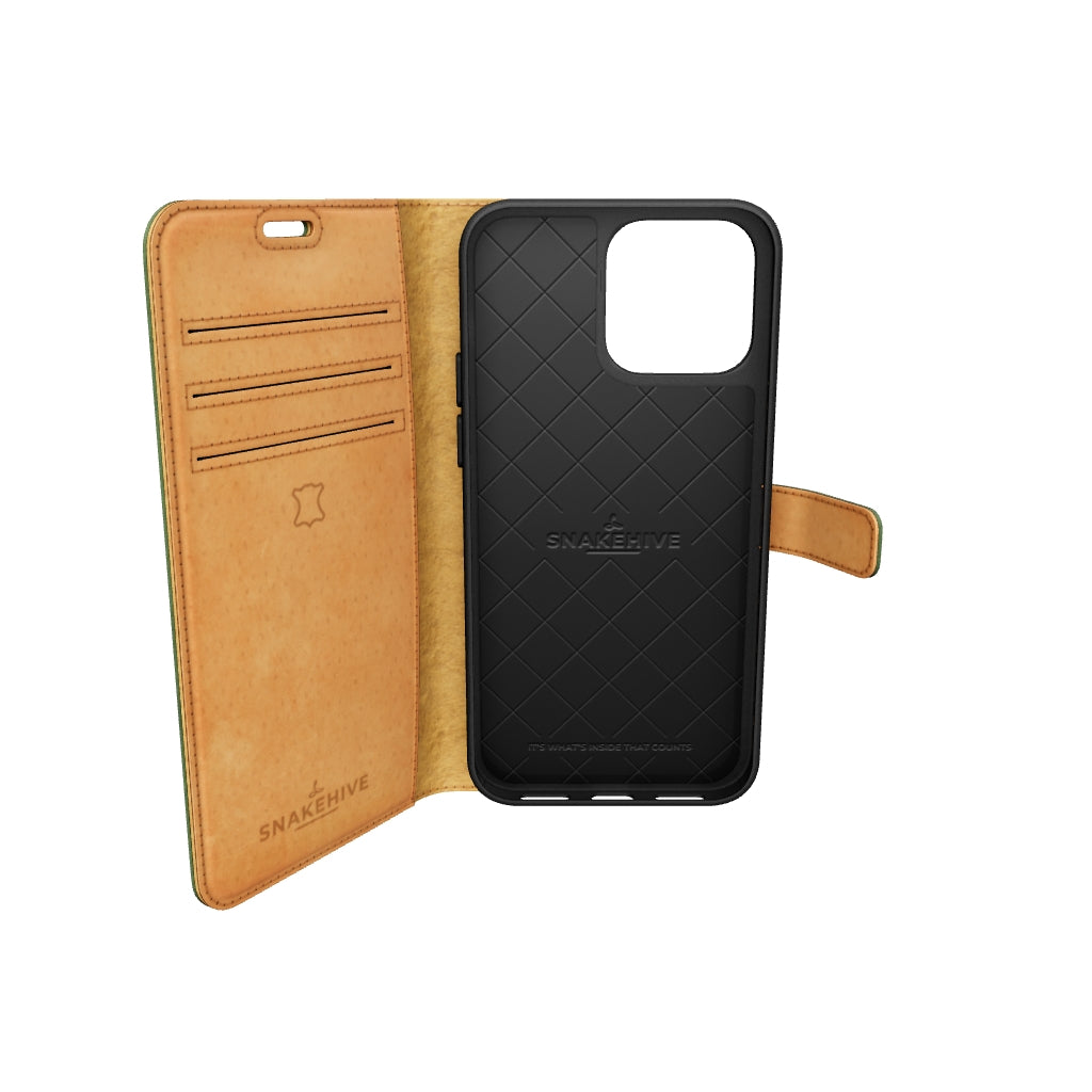 Vintage Leather Wallet Apple Iphone 14 Pro - Snakehive UK
