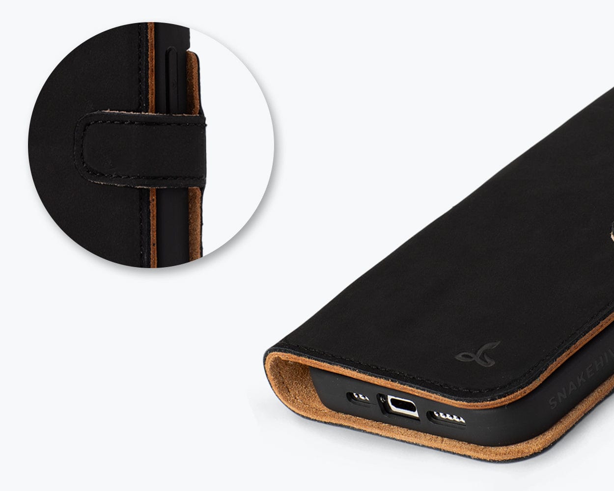 Iphone 15 Pro Leather Wallet Case - Snakehive UK