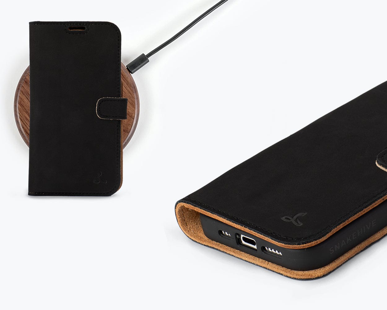 Iphone 15 Pro Leather Wallet Case - Snakehive UK
