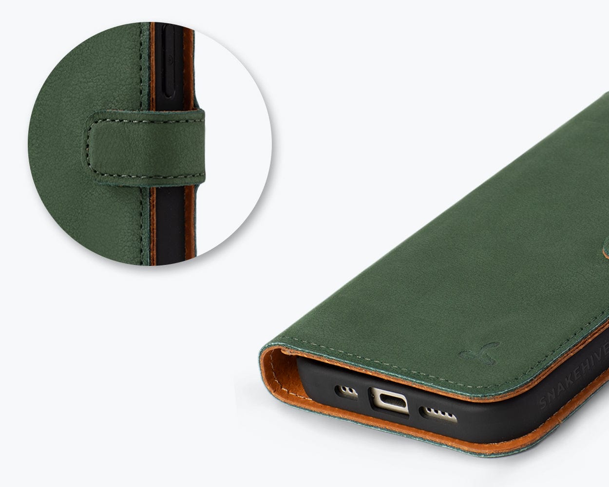 Iphone 15 Leather Wallet Case - Snakehive UK