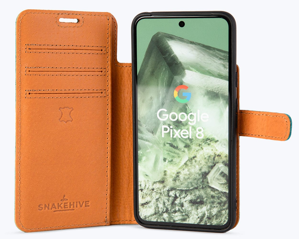 Google Pixel 8 Vintage Leather Wallet - Snakehive UK