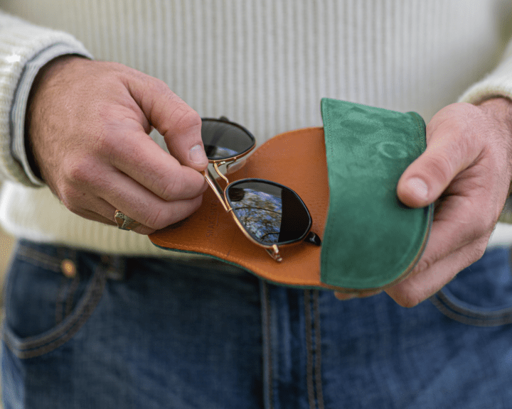 Vintage Leather Glasses Case - Snakehive UK