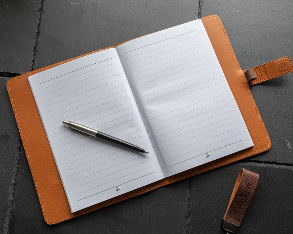 Vintage Leather Notebook - Snakehive UK