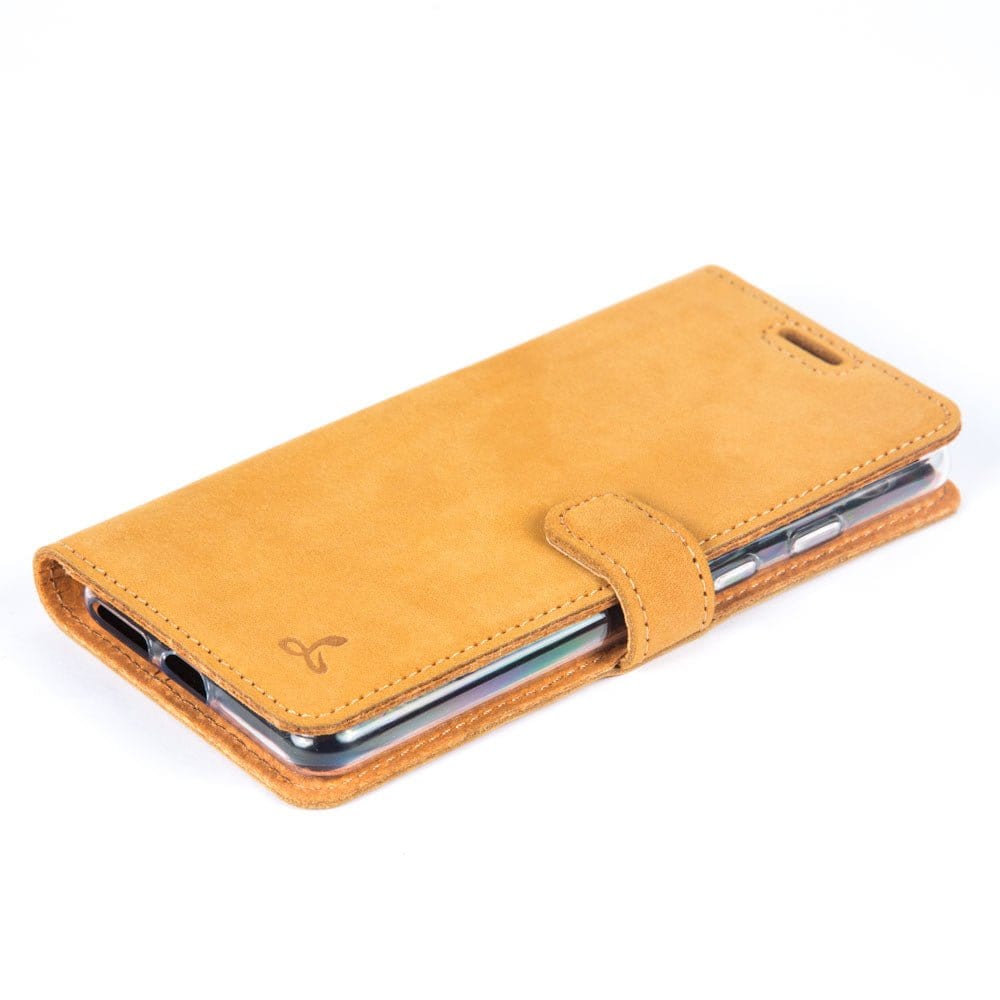 Vintage Leather Wallet - Google Pixel 3 XL Honey Gold Google Pixel 3XL - Snakehive UK