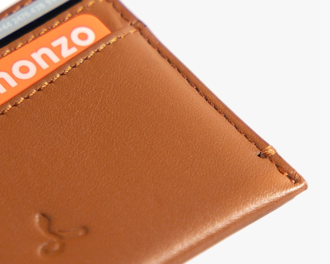LEATHER CREDIT CARDHOLDER - THE ESSENTIAL COLLECTION Cognac - Snakehive UK
