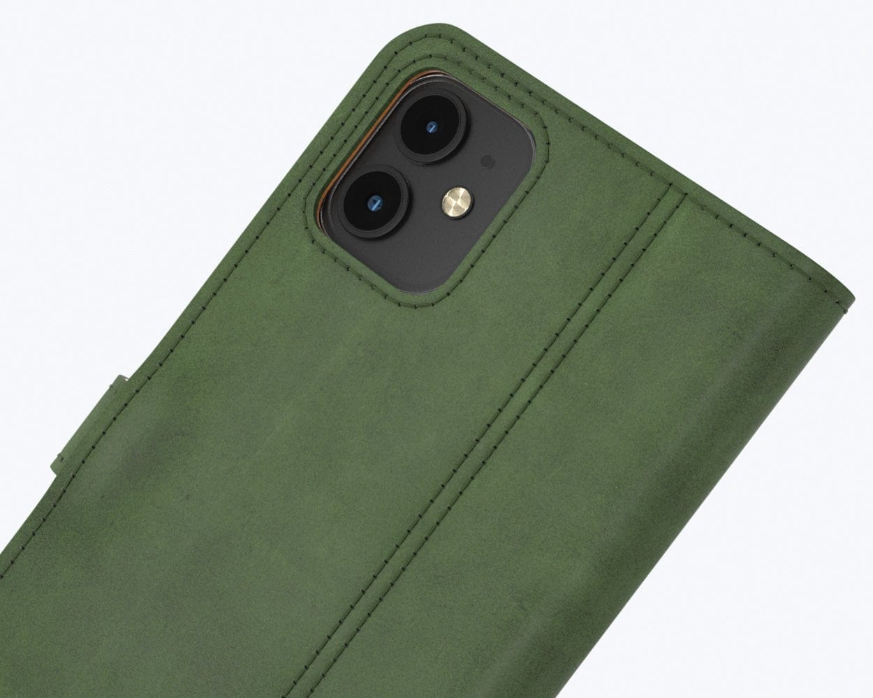 Apple iPhone 11 - Vintage Leather Wallet Grey Apple iPhone 11 - Snakehive UK