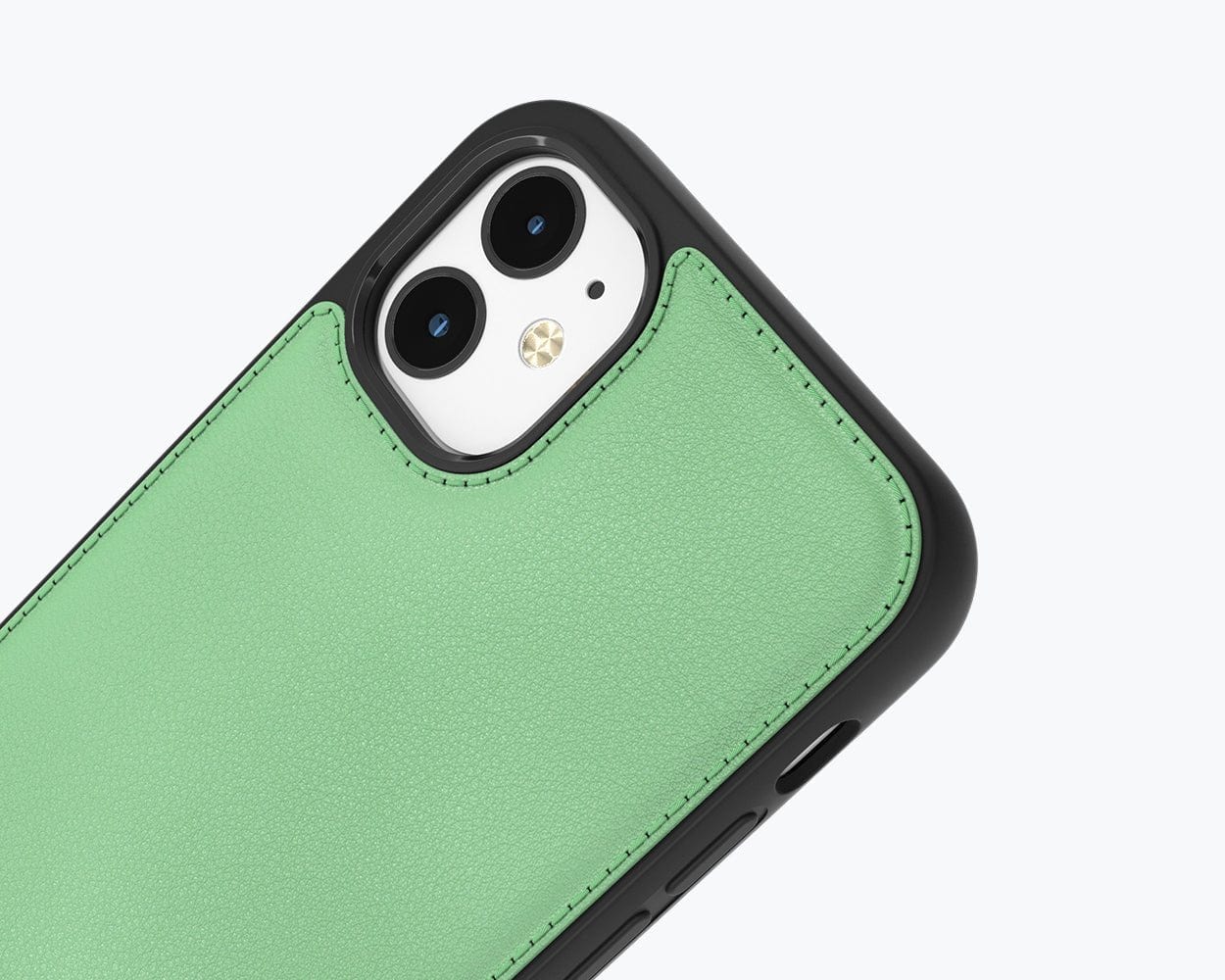 Apple iPhone 12 - Metro Leather Case Pebble Grey Apple iPhone 12 - Snakehive UK