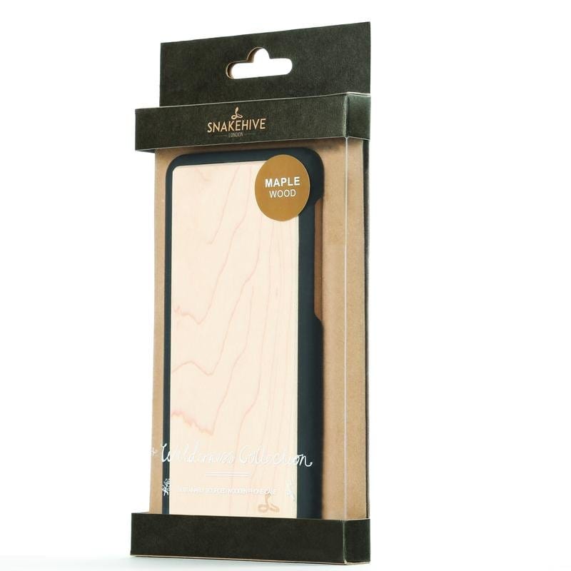 Wilderness Wood Back Bumper Case - Apple iPhone X/XS Walnut Apple iPhone X/XS - Snakehive UK