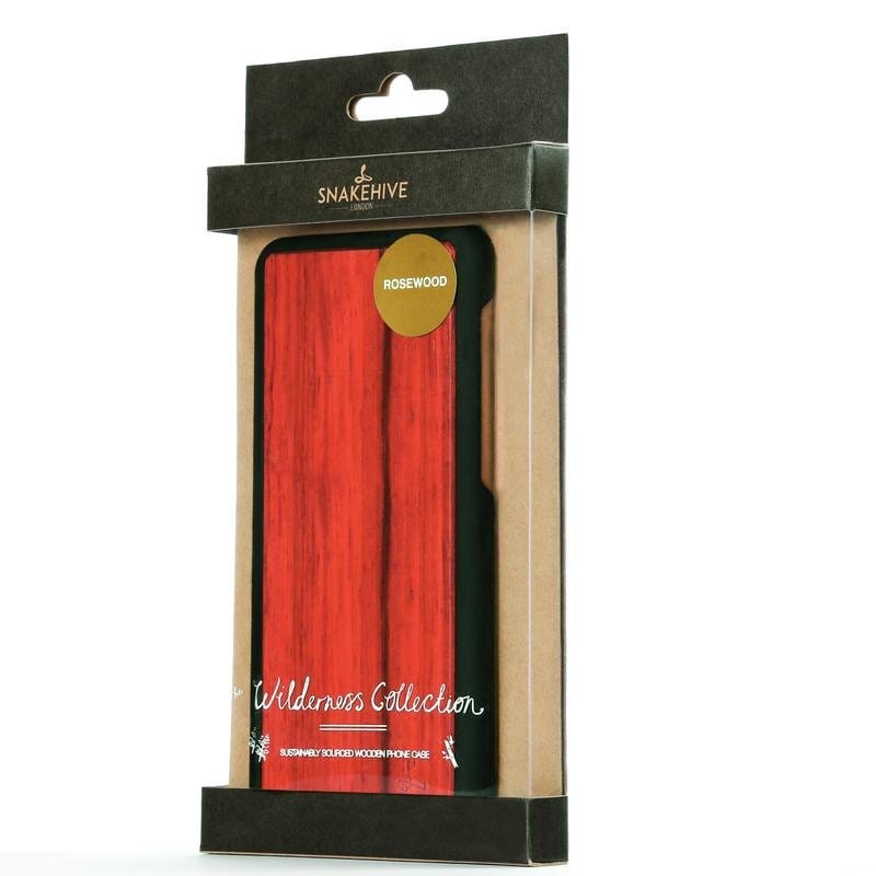 Wilderness Wood Back Bumper Case - Apple iPhone X/XS Walnut Apple iPhone X/XS - Snakehive UK