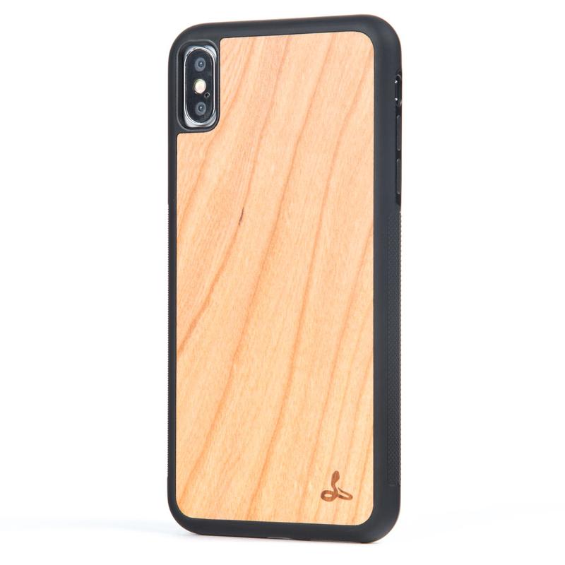 Wilderness Wood Back Bumper Case - Apple iPhone X/XS Cherrywood Apple iPhone X/XS - Snakehive UK