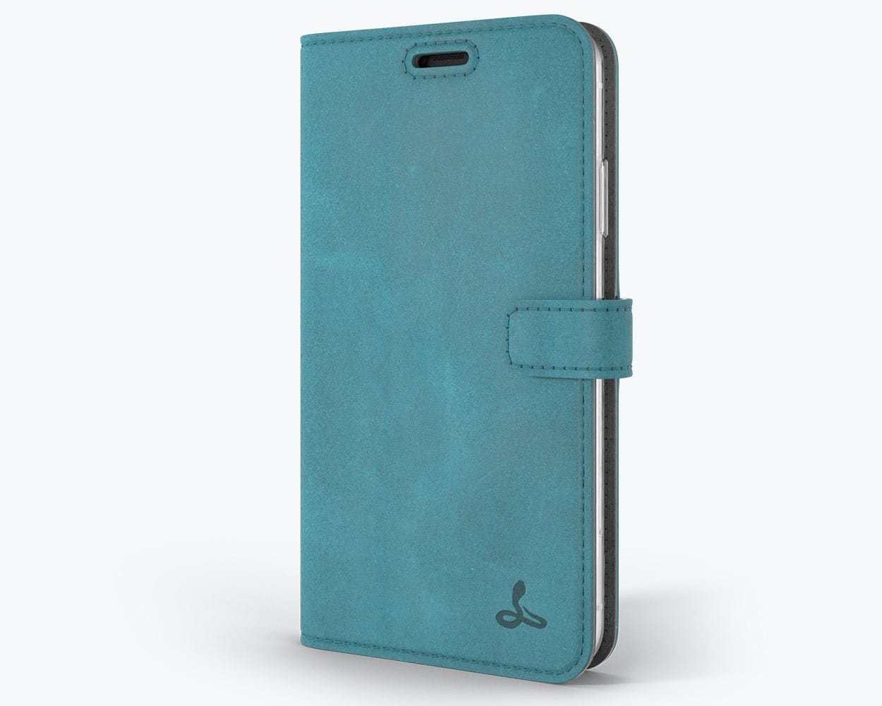 Vintage Leather Wallet - Apple iPhone XR Teal - Snakehive UK