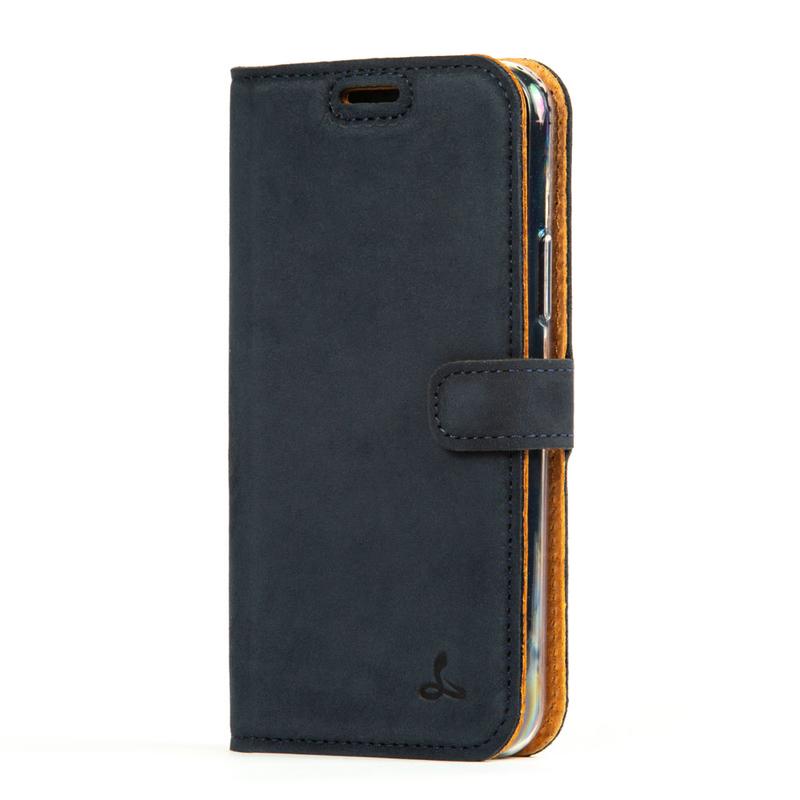 Vintage Leather Wallet - Google Pixel 4 Navy Google Pixel 4 - Snakehive UK
