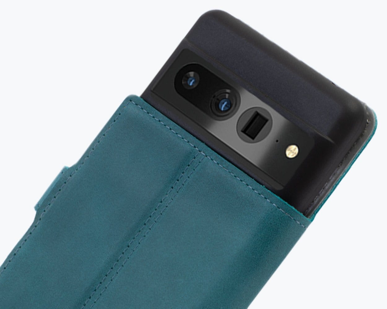 Google Pixel 6 - Vintage Leather Wallet Teal Google Pixel 6 - Snakehive UK
