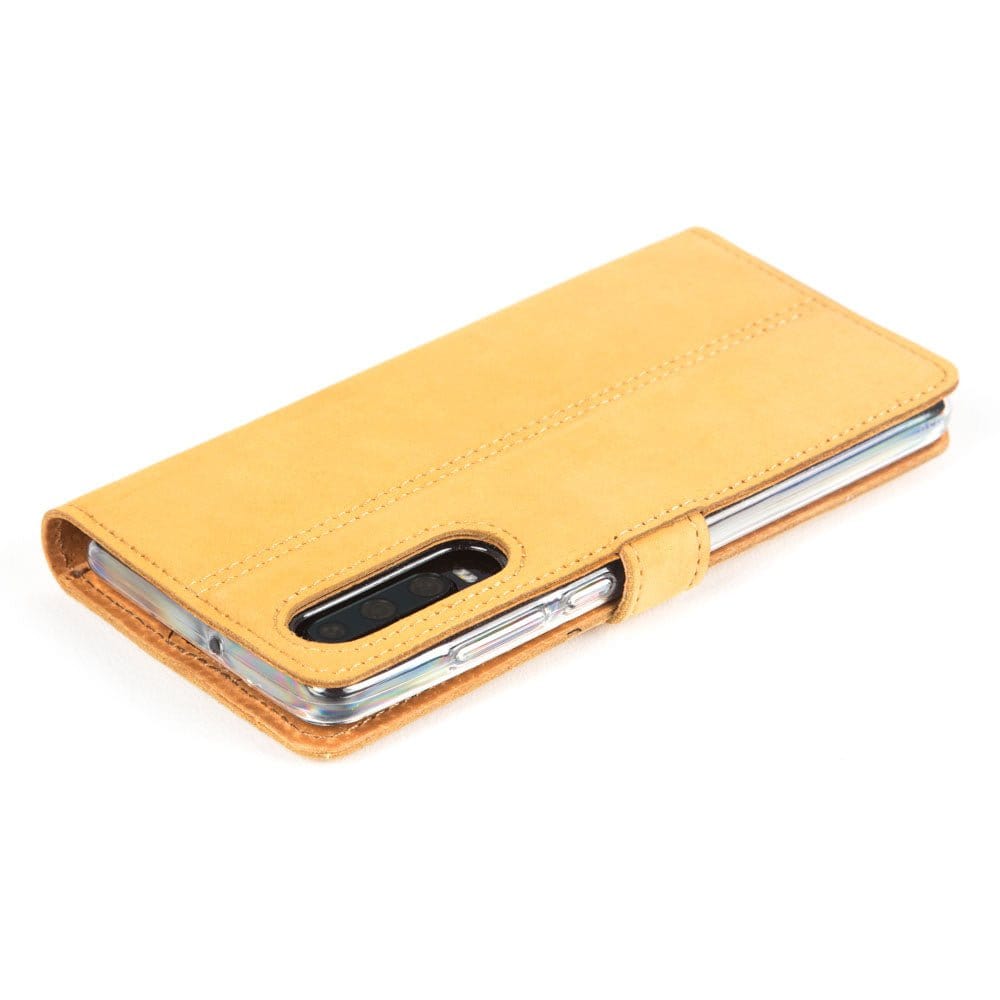 Vintage Leather Wallet - Huawei P30 Moss Green Huawei P30 - Snakehive UK