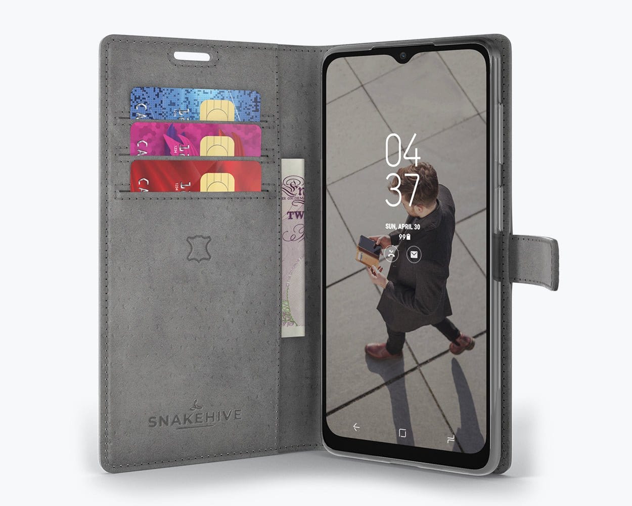 Vintage Leather Wallet - Samsung Galaxy A12 Teal Samsung Galaxy A12 - Snakehive UK