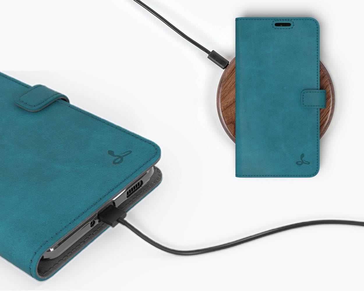 Samsung Galaxy S21 Ultra - Vintage Leather Wallet Grey Samsung Galaxy S21 Ultra - Snakehive UK