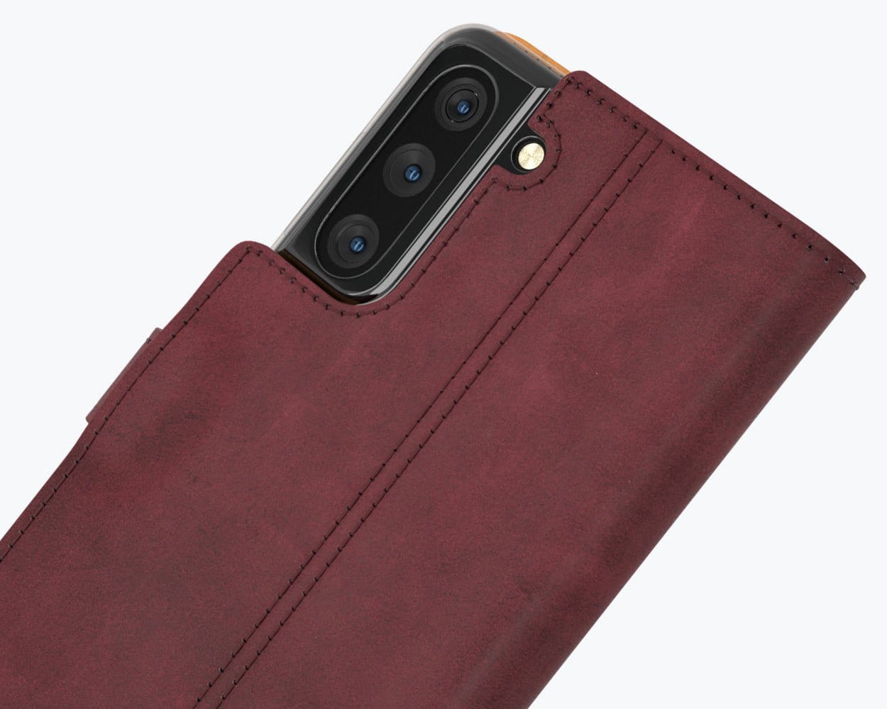 Samsung Galaxy S21 - Vintage Leather Wallet Grey Samsung Galaxy S21 - Snakehive UK