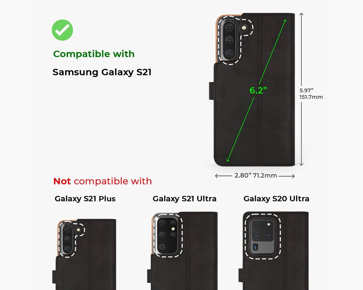 Samsung Galaxy S21 - Vintage Leather Wallet Grey Samsung Galaxy S21 - Snakehive UK