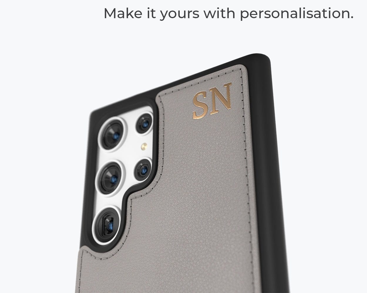 Samsung Galaxy S23 Ultra - Metro Leather Case Pebble Grey Samsung Galaxy S23 Ultra - Snakehive UK